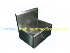 Lavabo para cirujano sencillo acero inoxidable sin válvula
