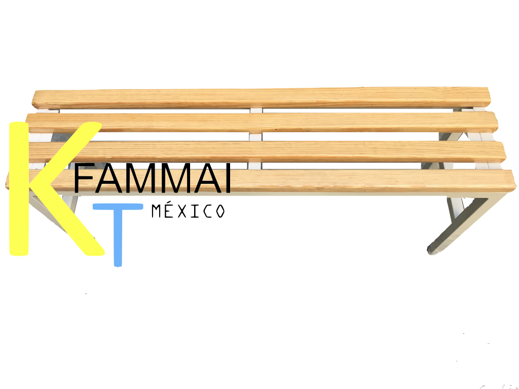 Banca vestidor para baños 120 x 30 x 45 cm esmaltada