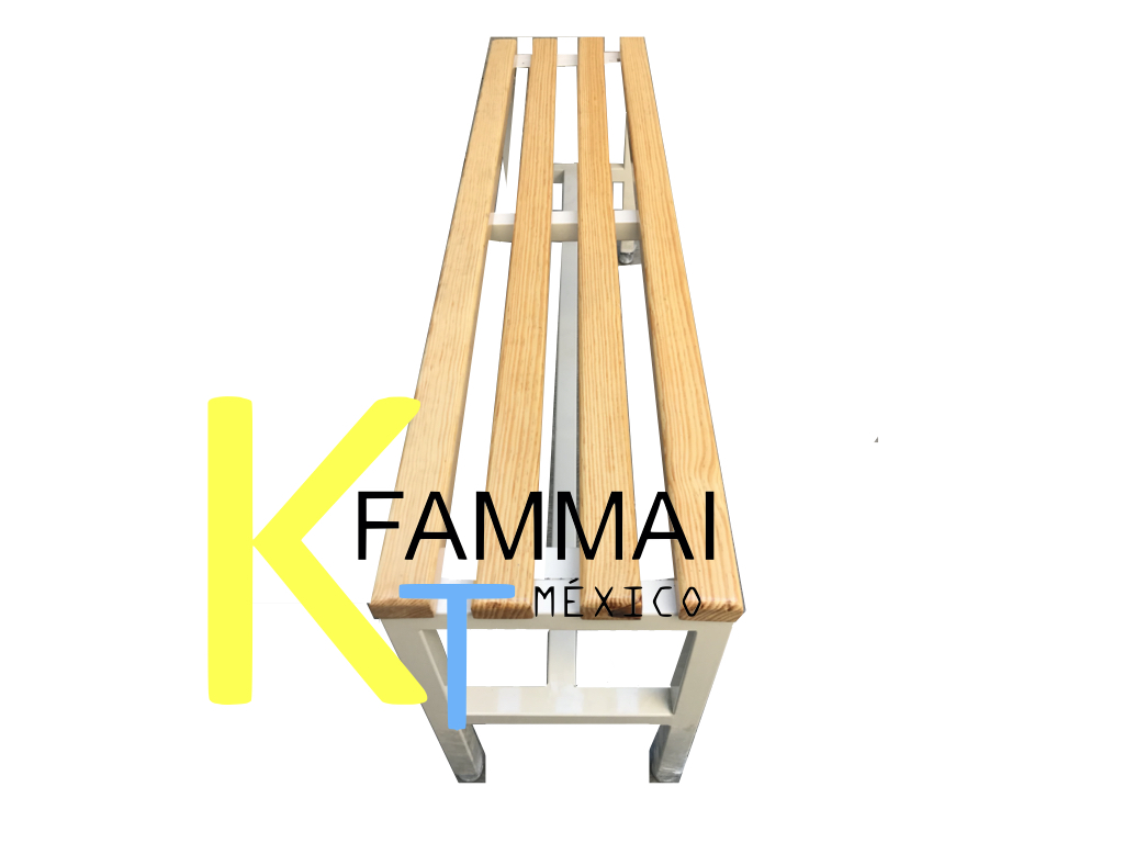 Banca vestidor para baños 120 x 30 x 45 cm esmaltada