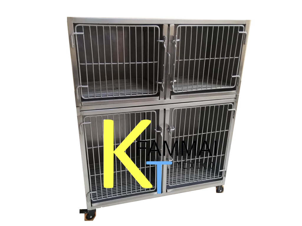 Módulo De 4 Jaulas En Acero Inoxidable